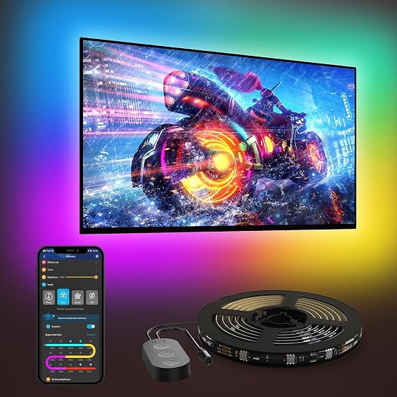 Govee TV LED Backlight, 3.8M RGBIC Strip for 55-65 inch TVs [Energy Class G]