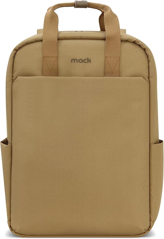 Mack MCE-1523 Nova Eco Çevre Dostu Laptop Sırt Çantası 15.6 inç, YKK Fermuarlı Bilgisayar Sırt Çantası, Kadın ve Erkek Günlük Çanta, Okul ve İş Çantası, Camel