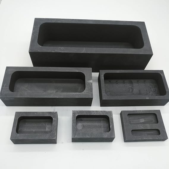 Graphite crucible Gold Silver Copper Melting Refining graphite Casting Ingot Bar Mold 1PC (Color : 24x16x14mm)