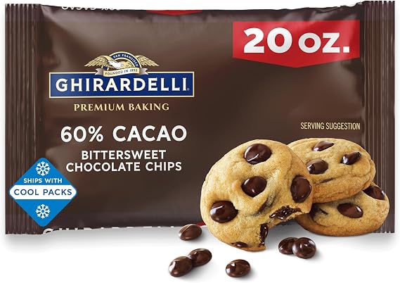 Ghirardelli Chocolate Bittersweet Baking Chips, 20 oz. by Ghirardelli
