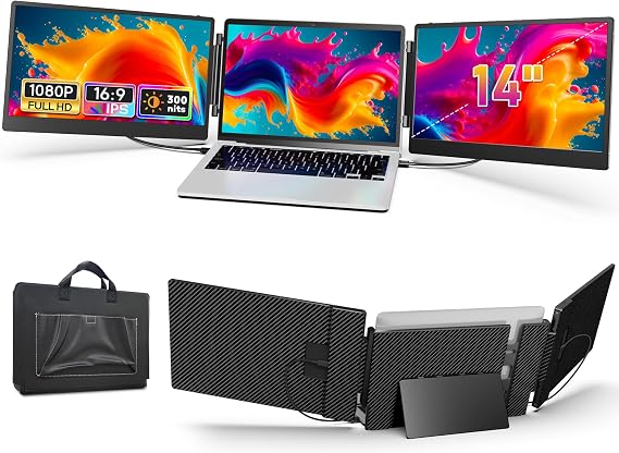 Laptop Screen Extende 15" FHD 1080P Portable Screen for Laptop Plug & Play