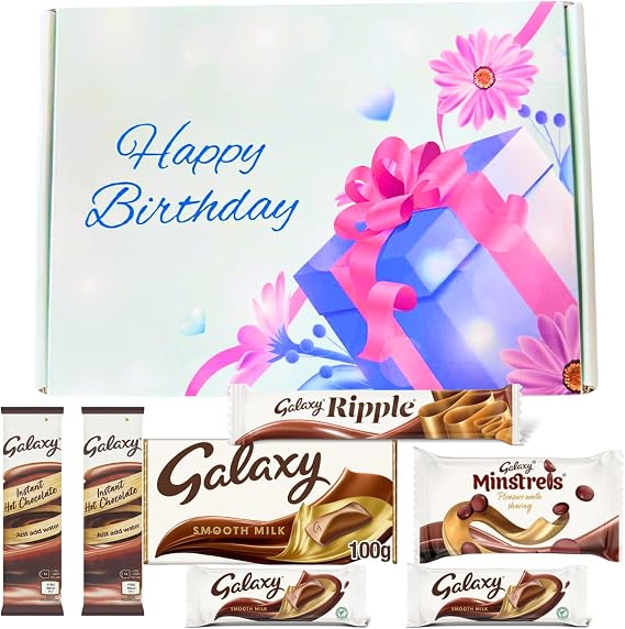 Galaxy Chocolate Bars Selection of Milk Chocolate Multipack Gift Box | Get Well Soon Gifts For Women Mens Birthday | Last Minute Gifts Mothers day for Mom and Fathers Days for Dad