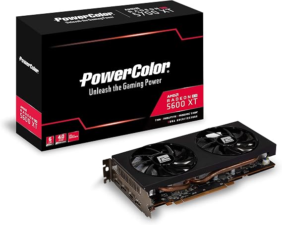 PowerColor AMD Radeon RX 5600 XT 6GB AXRX 5600XT 6GBD6-3DHV2/OC
