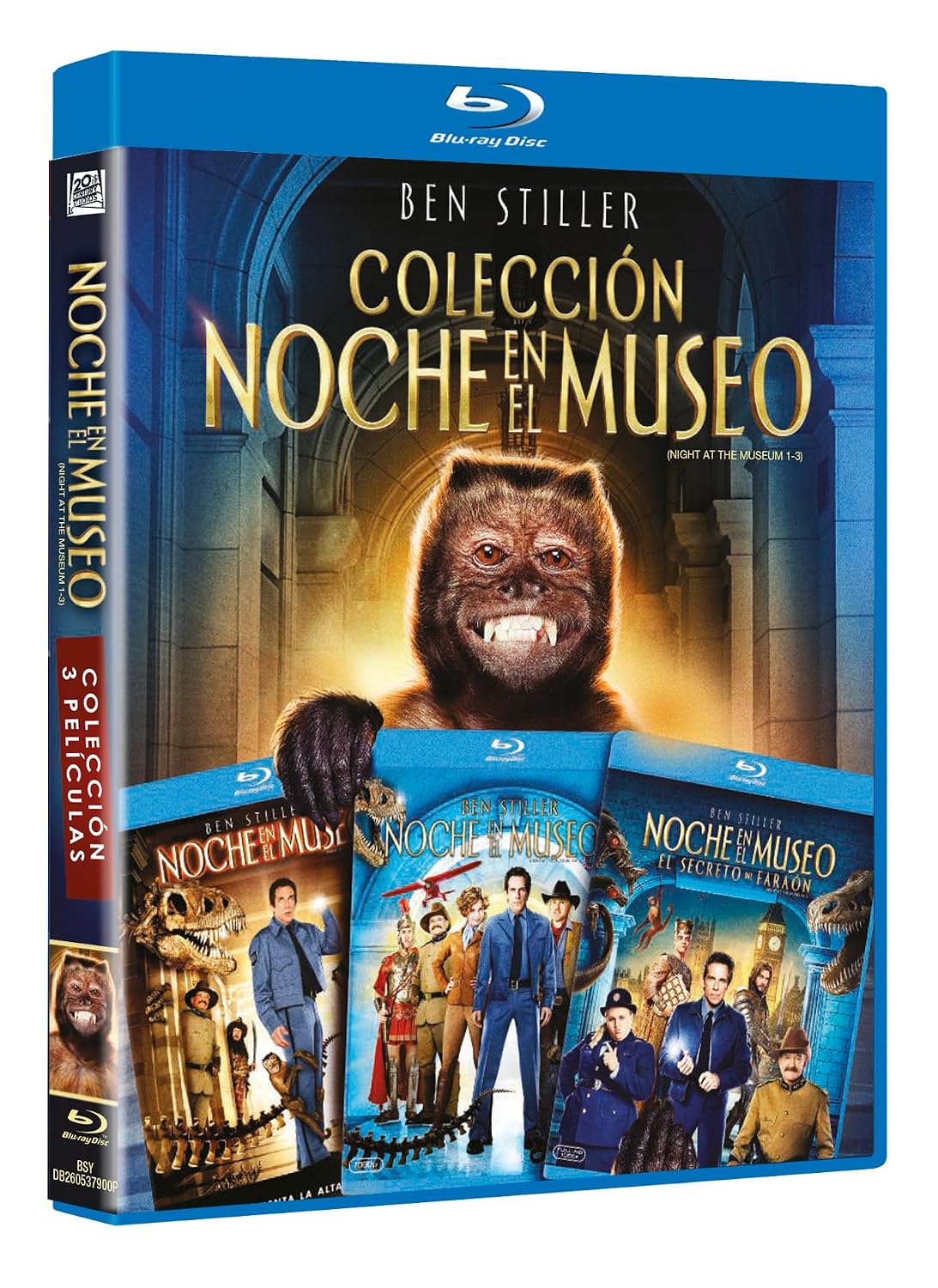 Noche en el Museo (Night at the Museum) (Blu-ray) Pack 3 Peliculas: Noche en el Museo (2006) + Noche en el Museo 2 (2009) + Noche en el Museo: El Secreto del Faraon (2014)