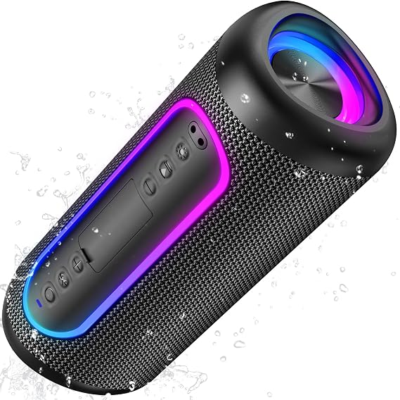 UOHHBOE 30W Bluetooth Speaker, Waterproof Portable Speaker with Deep Bass
