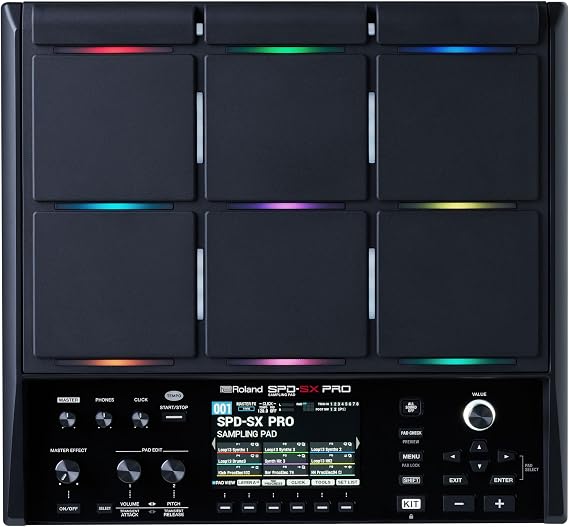 Roland SPD-SX PRO LCD Color Display Sampling Pad, 9 Pads, 4-System Trigger Expansion, Effect Function, Memory Expansion, Dedicated App