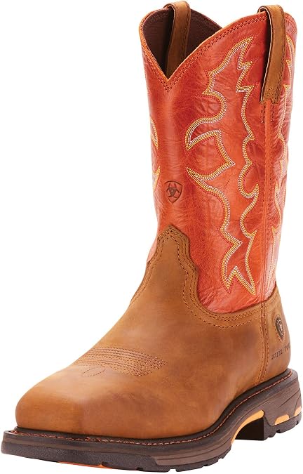 ARIAT Men's Workhog Patriot Steel Toe Construction Boot