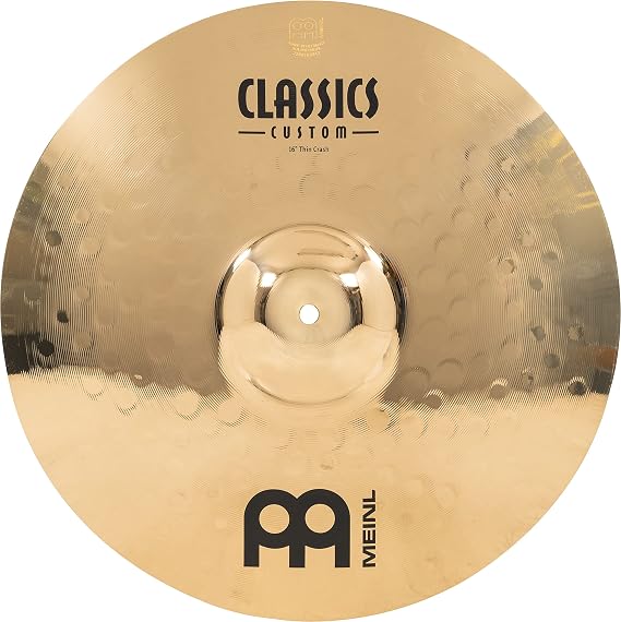 MEINL Cymbals CC16TC-B Minel Classics Custom Brilliant Series Crash Cymbal 16" Thin Crash