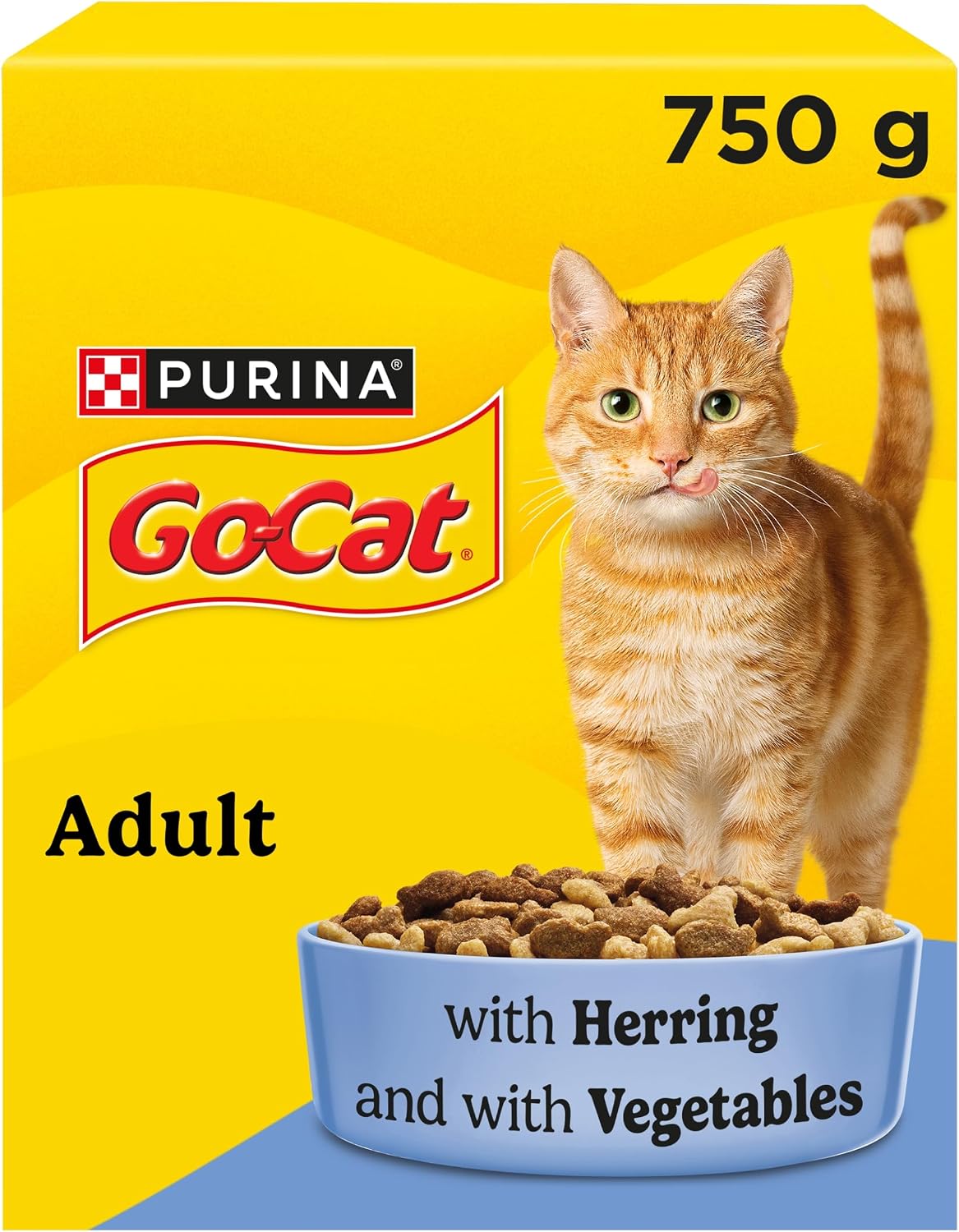 GO-CAT Herring with Vegetables Dry Cat Food 750g (Pack of 5)