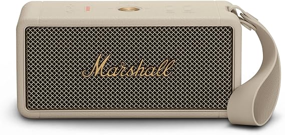 Marshall Middleton Bluetooth Wireless Portable Speaker, 20+ hours portable playtime, water resistent IP67 - Cream