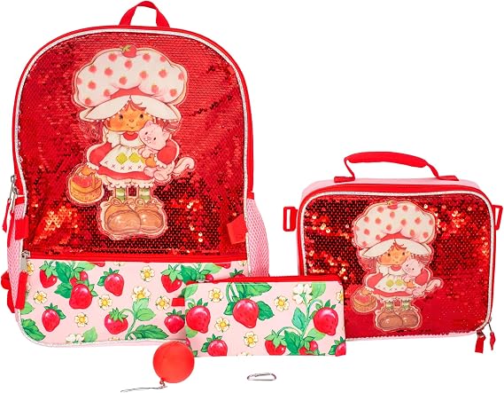 AI ACCESSORY INNOVATIONS 5 PC Backpack Set, Girls & Boys School Bag 16” with Front Zip Pocket