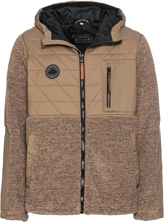 camel active Men's Teddy Jacket in Material Mix