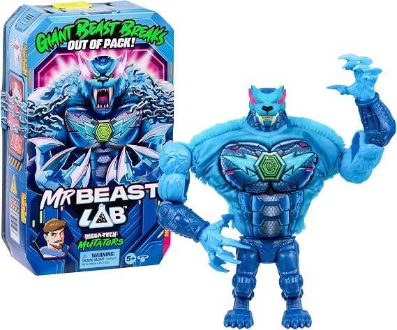MRBEAST LAB MEGA-TECH Mutator Panthar, Poseable Action Figures