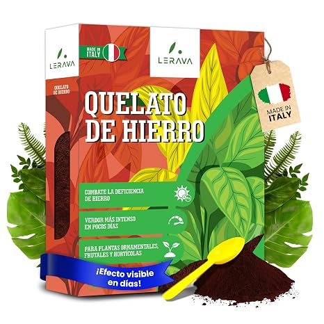 LERAVA Iron Chelate (200g) - Water-Soluble Greening - Corrects Yellowing and Improves Natural Green - Supports Photosynthesis - Ideal for Plants and Citrus