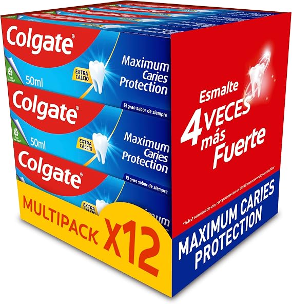 Colgate Maximum Caries Protection, Toothpaste, Pack 12x50 ml