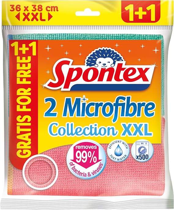 Spontex XXL Microfibre Cloth, Pack of 2