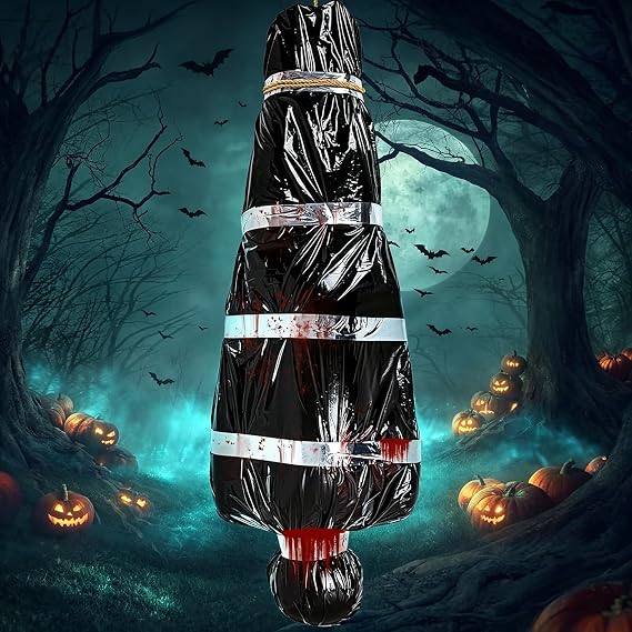 Halloween Body Bag, Bagged Scary Fake Corpse, Halloween Decorations for Indoor Outdoor Decor for Haunted Houses & Escape Rooms