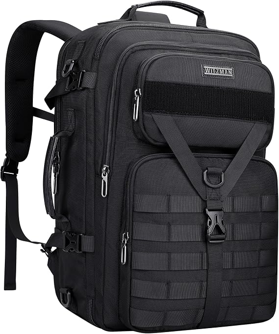 WITZMAN Travel Backpack for Men 40L Convertible Bag Fits 17" Laptop