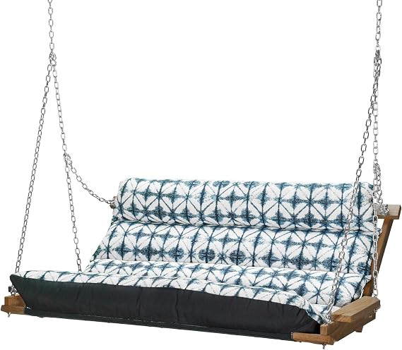 Hatteras Hammocks デラックスサンブレラクッションスイング - ミドリインディゴ