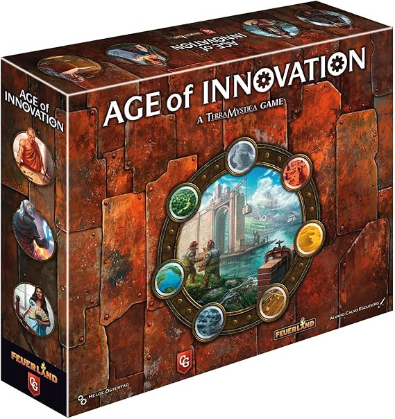 Feuerland Spiele | Age of Innovation: A Terra Mystica Game | Board Game | Ages 14+ | 1-5 Players | 40 Minutes Playing Time