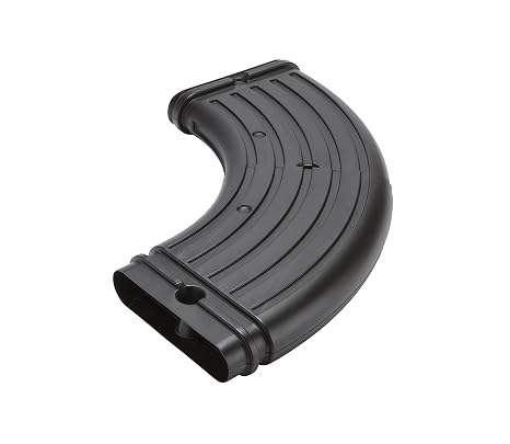 Downspout Extender, Adjustable Elbow, Black PVC, 15-in. -4631