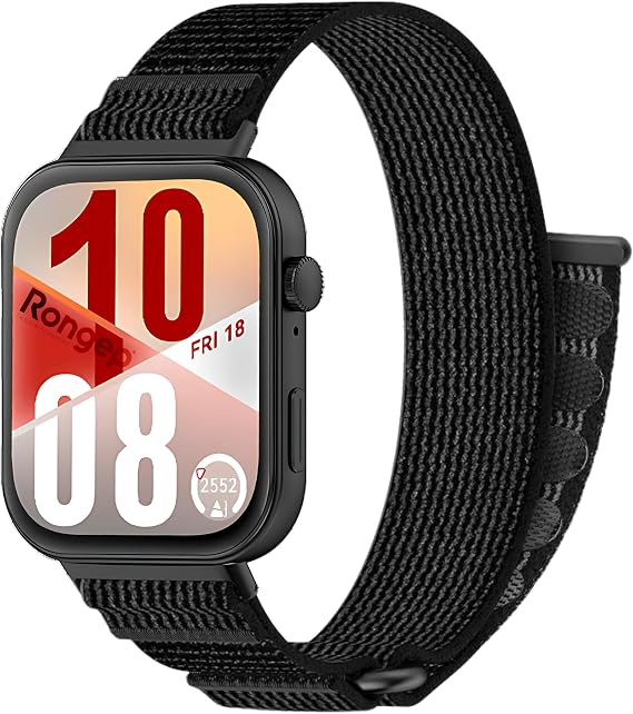 Rongep [Hook Loop] Huawei Watch Fit 5/Fit 5 Pro/Fit 4/Fit 4 Pro/Fit 3 ile Uyumlu Kordon Cırt Cırt Tasarım Fit 5 Kordon Nefes Alabilen Terletmeyen Kumaşlı Huawei Fit 5 Pro Kordonu
