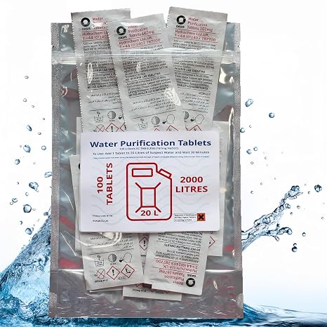 Oasis Water Purification Tablets Each Tablet Treats 20 Litres of Suspect Water (100 Tablets)