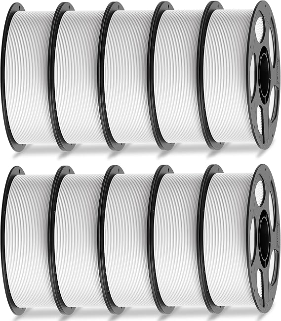 ANYCUBIC High Speed 3D Printer Filament 1.75mm, 1KG White*10