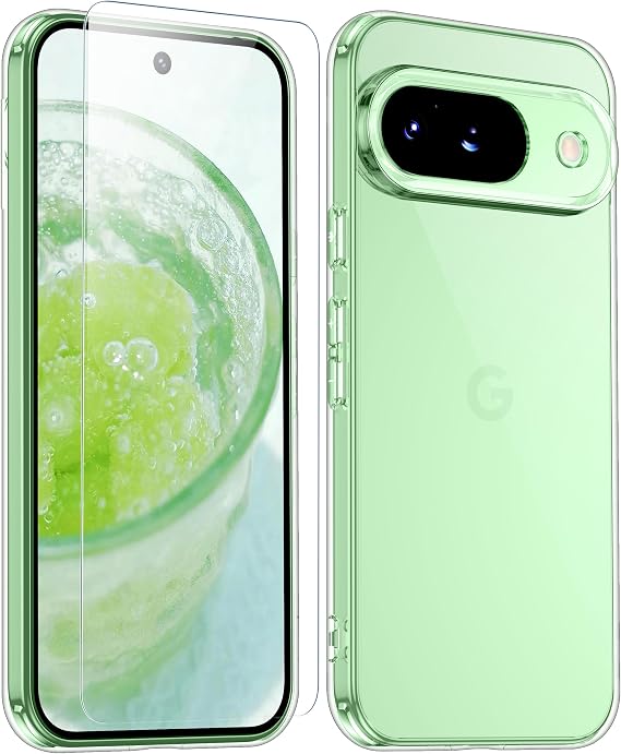Google Pixel 9 用 ケース クリア 耐衝撃 ガラスフィルム保護付き pixel9ケース 米軍MIL規格 耐久性 黄変防止 薄型