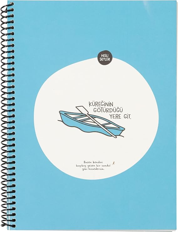 Keskin Color 80 Yaprak Kareli Hafif Kağıt Stickerli Defter, Kürek, 18.5x25cm