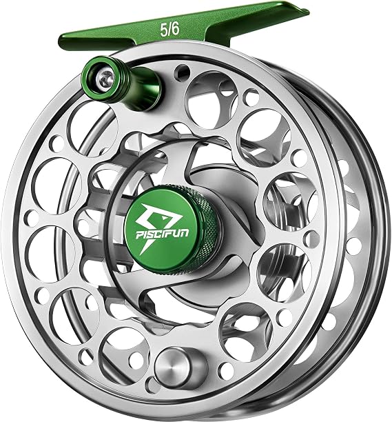 Piscifun Sword Fly Fishing Reel with CNC Machined Aluminum Alloy Housing, 3/4, 5/6, 7/8, 9/10 Weights (Black, Gunmetal, Pink, Space Gray)