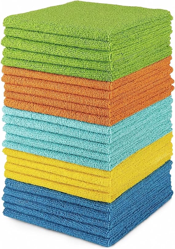 AIDEA Microfibre Cleaning Cloth, Microfibre Cleaning Cloth 24 Units 30 x 30
