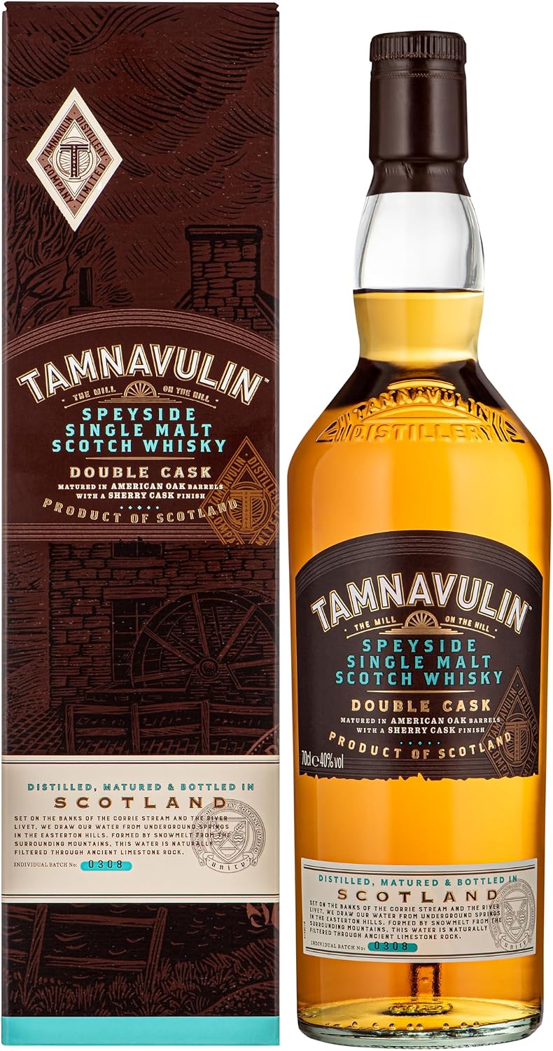 Tamnavulin Speyside Single Malt Scotch Whisky Double Cask 70cl | The Signature Speyside Malt | Tamnavulin Double Cask | Speyside Tamnavulin Whisky | 40% vol Scotch Whisky