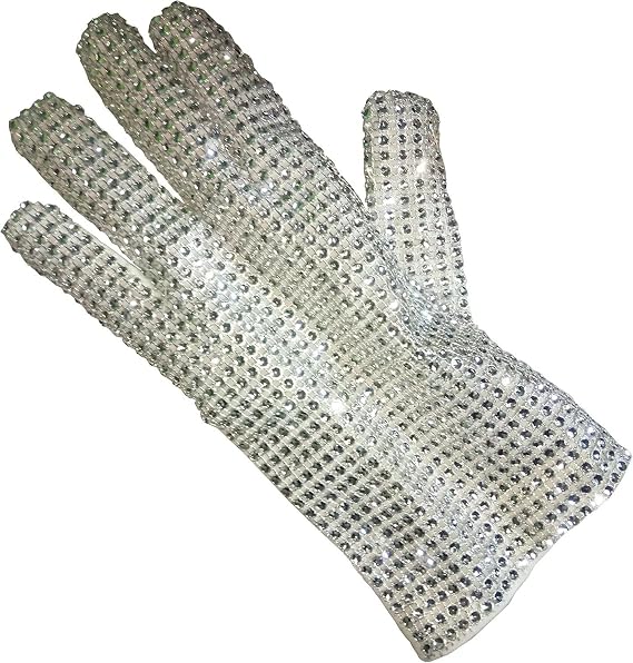 ZBH1985 Men's Silver Sequin Performance Michael Glove for Costumes