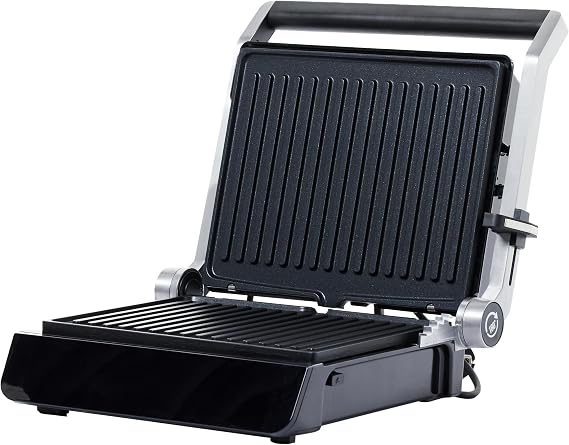 Homend Grilliant 1343H Cam Yüzeyli, 5 Hazır Programlı, Döküm Plakalı, Led Ekranlı Konuşan Tost Makinesi