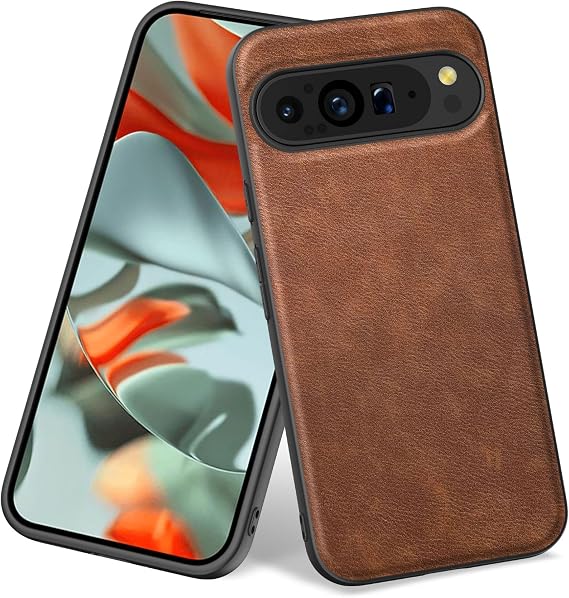 For Google Pixel 9 Pro XL 用 ケース かわいい グーグルピクセル9 Pro XL ケース PUレザー 耐衝撃 マット感 ワイヤレス対応 滑り止め おしゃれ 軽量 薄型 画面レンズ保護 シンプル 韓国 マグセーフ対応 for googlepixel 保護カバー