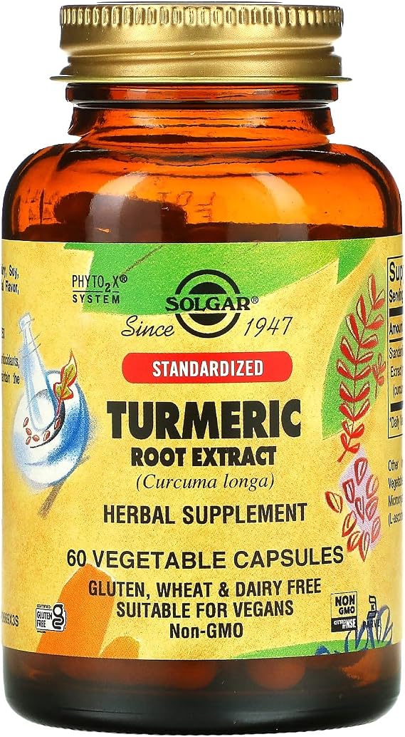 Solgar Turmeric Root Extract Vegetable Capsules - Pack of 60