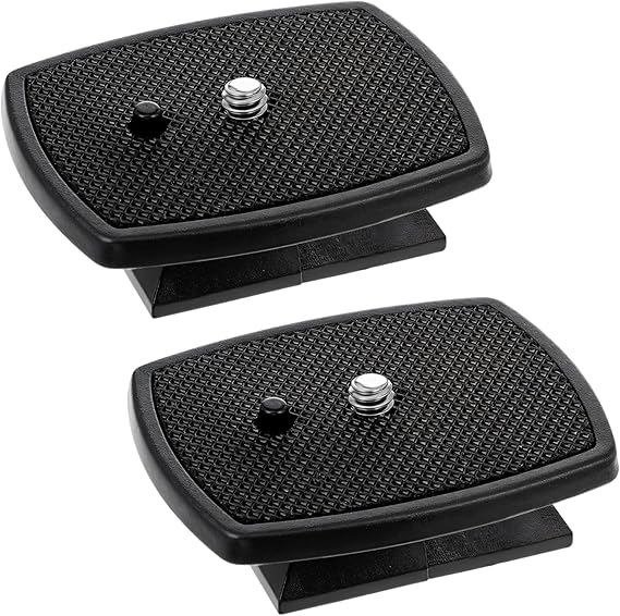2 Pack Tripod Quick Release Plate, Universal Camera Quick Release Plate with Screws, Tripod Adapter Camera Mount for Most Tripods