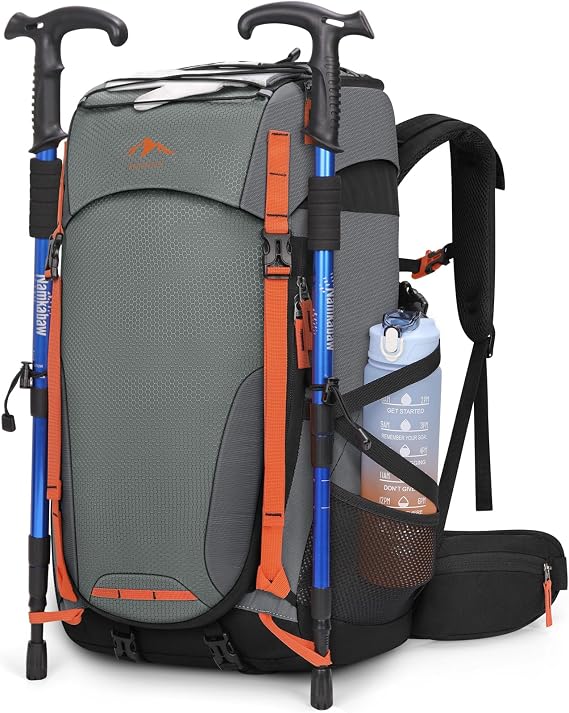 RAINSMORE Hiking Backpack 40L Water Resistant Walking Backpack Camping Rucksack for Men Trekking Travelling Cycling Mountaineer Sports and Outdoors