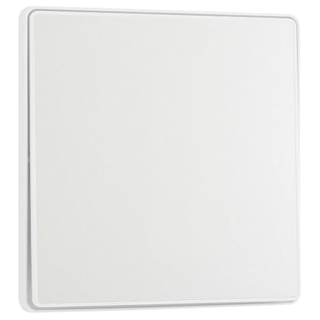 BG Electrical Single Intermediate Wall Light Switch, Edge-to-Edge Rocker, Screwless Appearance, Round Edges, Evolve, Pearlescent White, 20A, 16AX, PCDCL13EW