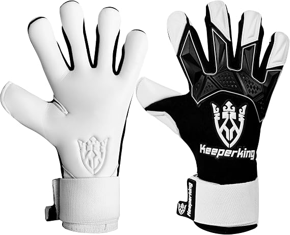 Keeperking Profesyonel kaleci eldiveni, hibrit iç dikiş, profesyonel Contact Next Grip 4 mm, maksimum tutuş, koruma ve konfor, kaleci eldiveni, erkek, yetişkin, erkek çocuklar için kolay giriş sistemi
