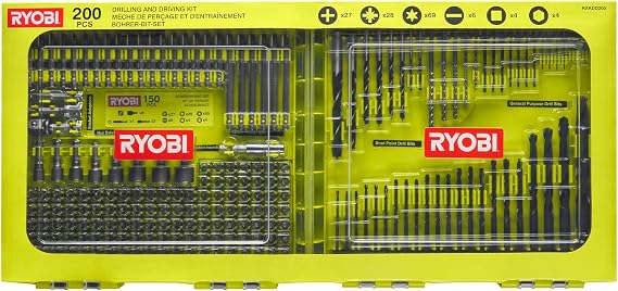 Ryobi RAKDD200 Delme+Kılavuz Kiti (200 adet)