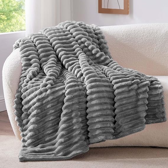 BEDELITE Decorative Blanket for 90 cm Bed, Grey, 150 x 200 cm