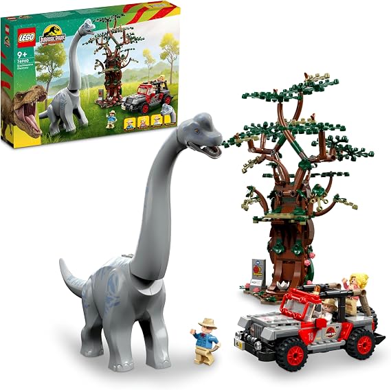 LEGO Jurassic Park Brachiosaurus Keşfi 76960, 9 Yaş ve Üzeri Çocuklar için Koleksiyonluk Yaratıcı Oyuncak Dinozor Yapım Seti (512 Parça)