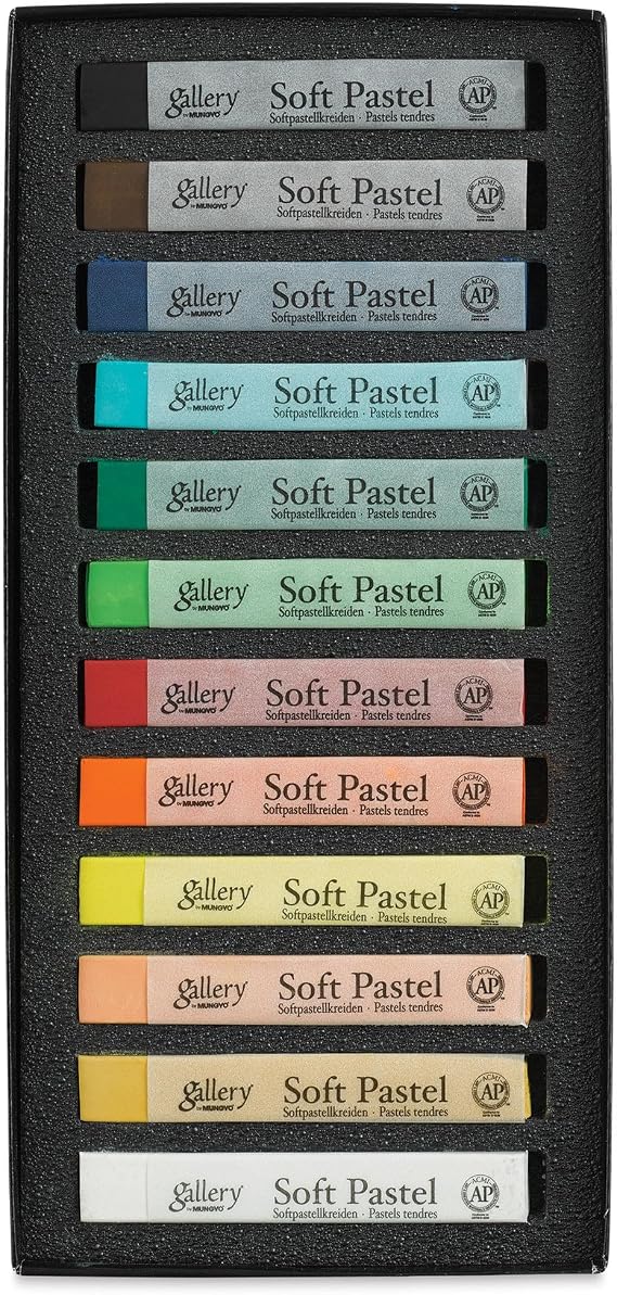 Mungyo MPV-12 Pastel Boya Yumuşak Toz Pastel, 12 Renk