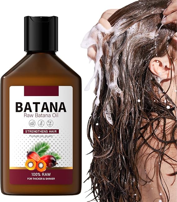 Batana Oil Shampoo, Moisturizes & Strengthens Scalp, Eliminates Split Ends, Hair Care Shampoor for Denser Fuller Hairs, Daily Hair Care