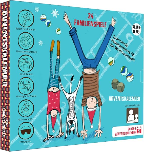 Advent Calendar 2026 Games for the Whole Family The 24 Best Family Games in Just One Box! With Illustrated Step-by-Step Instructions from 6 Years - German Edition