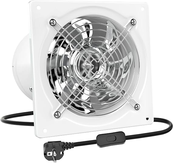 HG Power 150mm Exhaust Fan 525 m³/h with Non-Return Valve, White [Energy Class B]