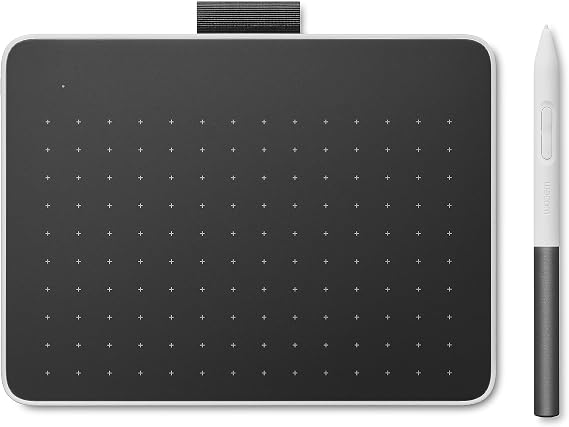 Wacom TCTC4110WLW0D Pen Tab, Wacom One, Pen Tablet, Small, Compatible with Digital Pens from Stationery Manufacturers, Original Custom Brush Set
