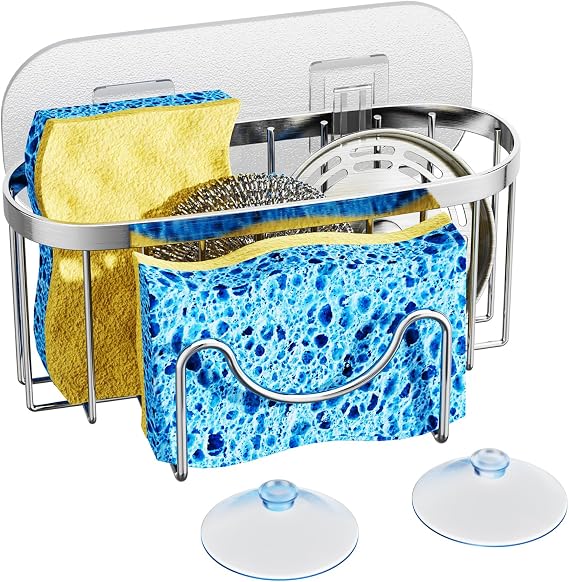 HapiRm Kitchen Sink Caddy Tidy - M-Shaped Sponge Holder for Kitchen Sink